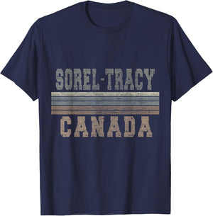 Retro Sorel-Tracy Canada T-Shirt - T-Shirt | Navy
