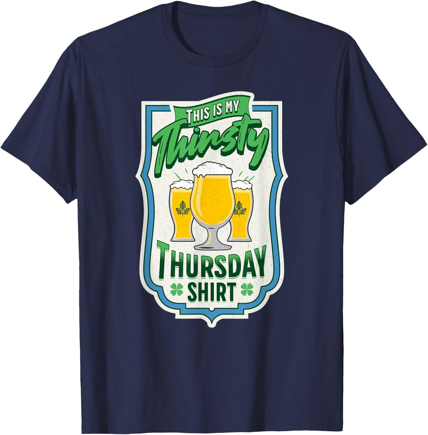Thirsty Thursday Beer T-Shirt - T-Shirt | Navy