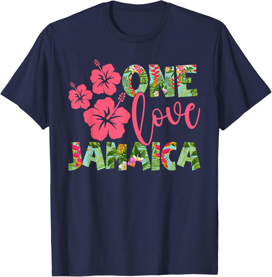 One Love Jamaica 2026 Caribbean Vacation Theme Family Group T-Shirt - T-Shirt | Navy