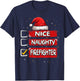 Nice Naughty Firefighter Christmas List Santa Claus T-Shirt - T-Shirt | Navy