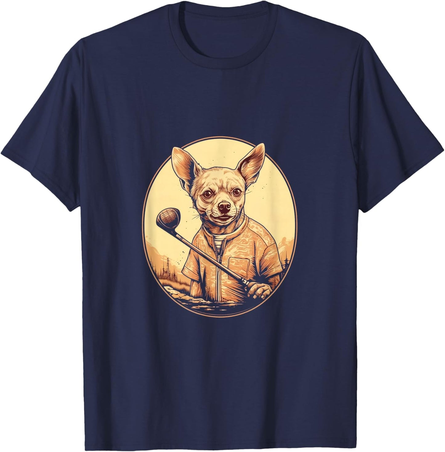 Golfer Chihuahua Golf Club Golf Player Dog Lover Golfing T-Shirt - T-Shirt | Navy