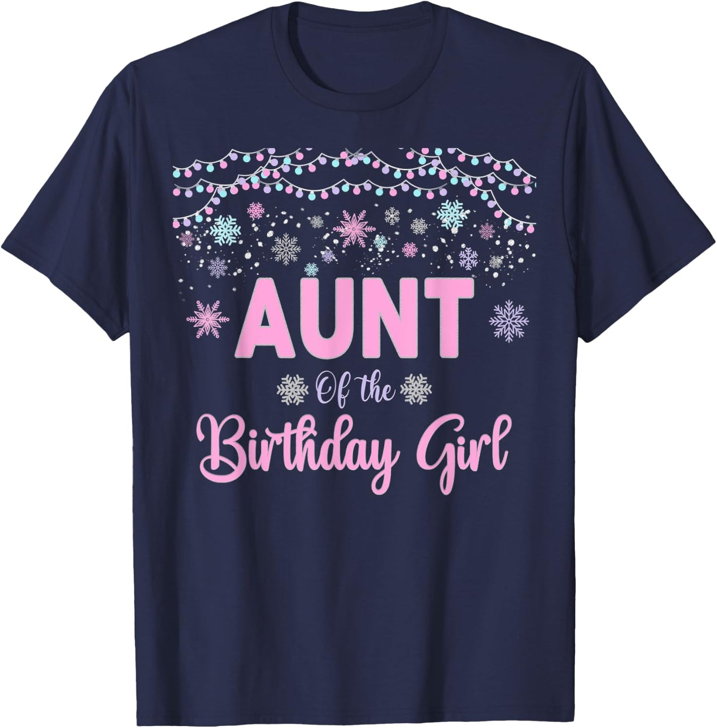 Winter One derland Party Theme Girls Outfit T-Shirt - T-Shirt | Navy
