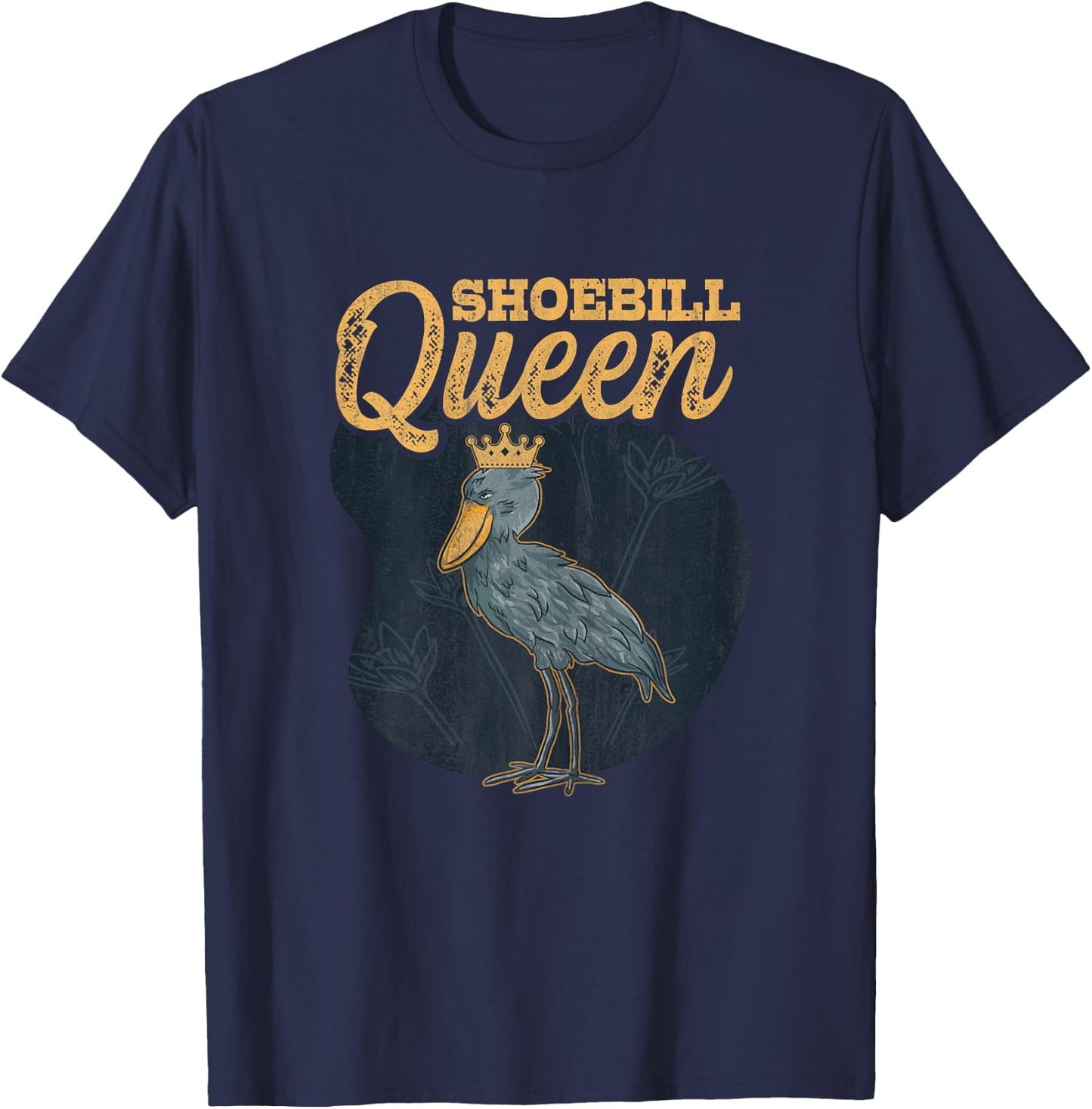 Shoebill Queen Design for a Shoebill stork lady T-Shirt - T-Shirt | Navy