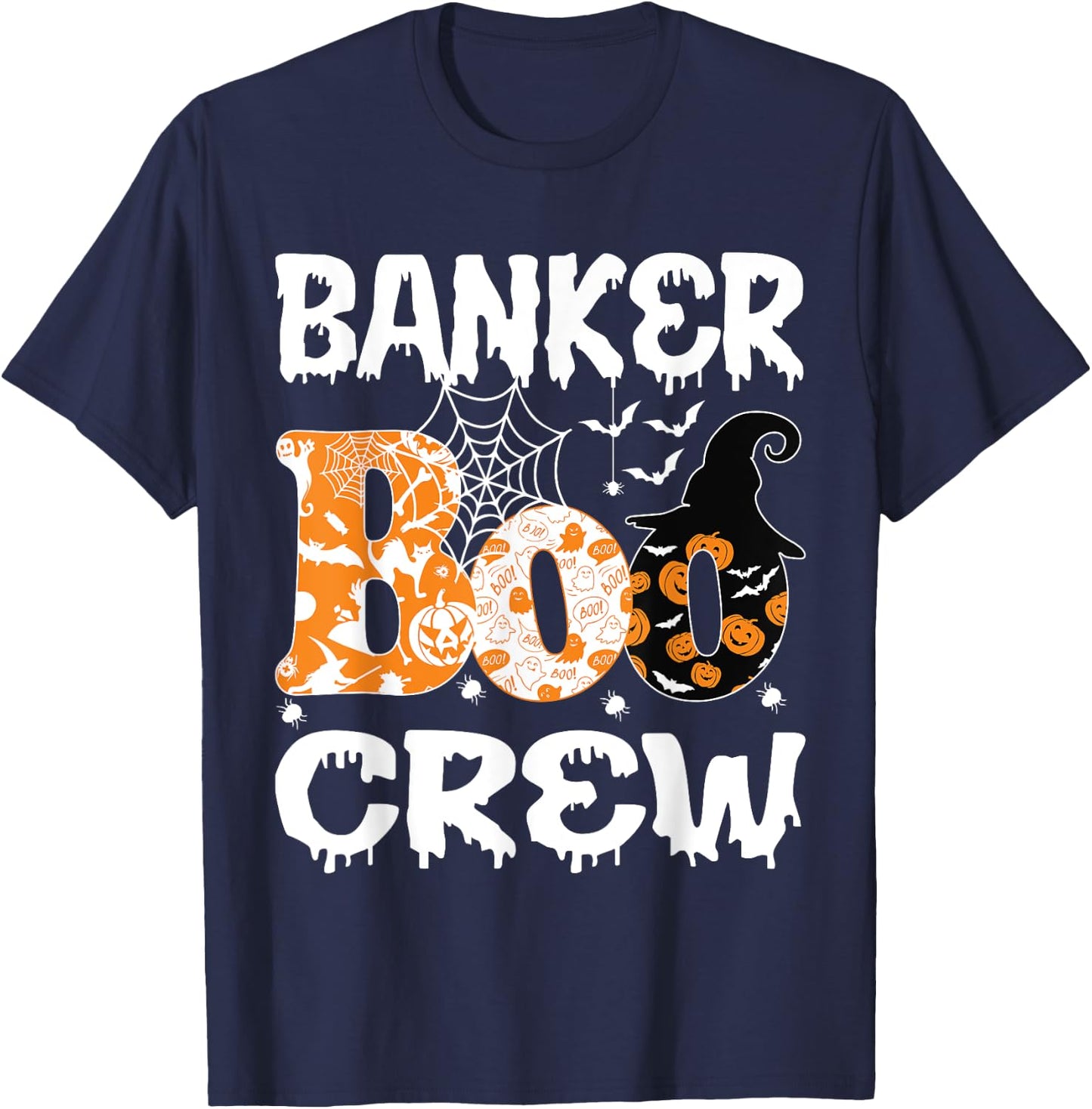 Banker Boo Crew banker halloween costume banker halloween T-Shirt - T-Shirt | Navy