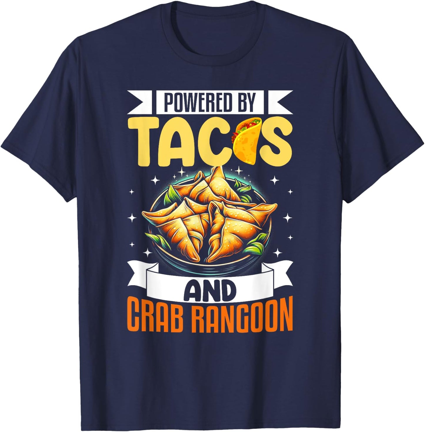 Crab Rangoon Shirt Funny Taco Lover Seafood Crab Rangoon T-Shirt - T-Shirt | Navy