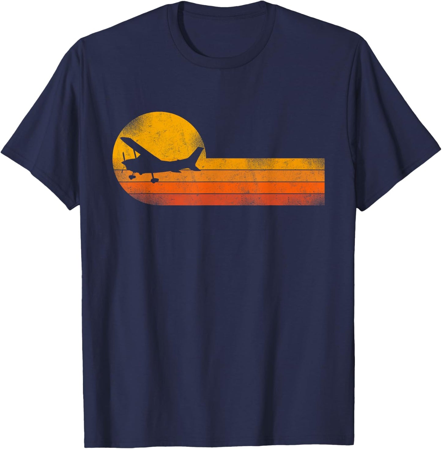 Airplane Pilot Vintage T-Shirt - T-Shirt | Navy