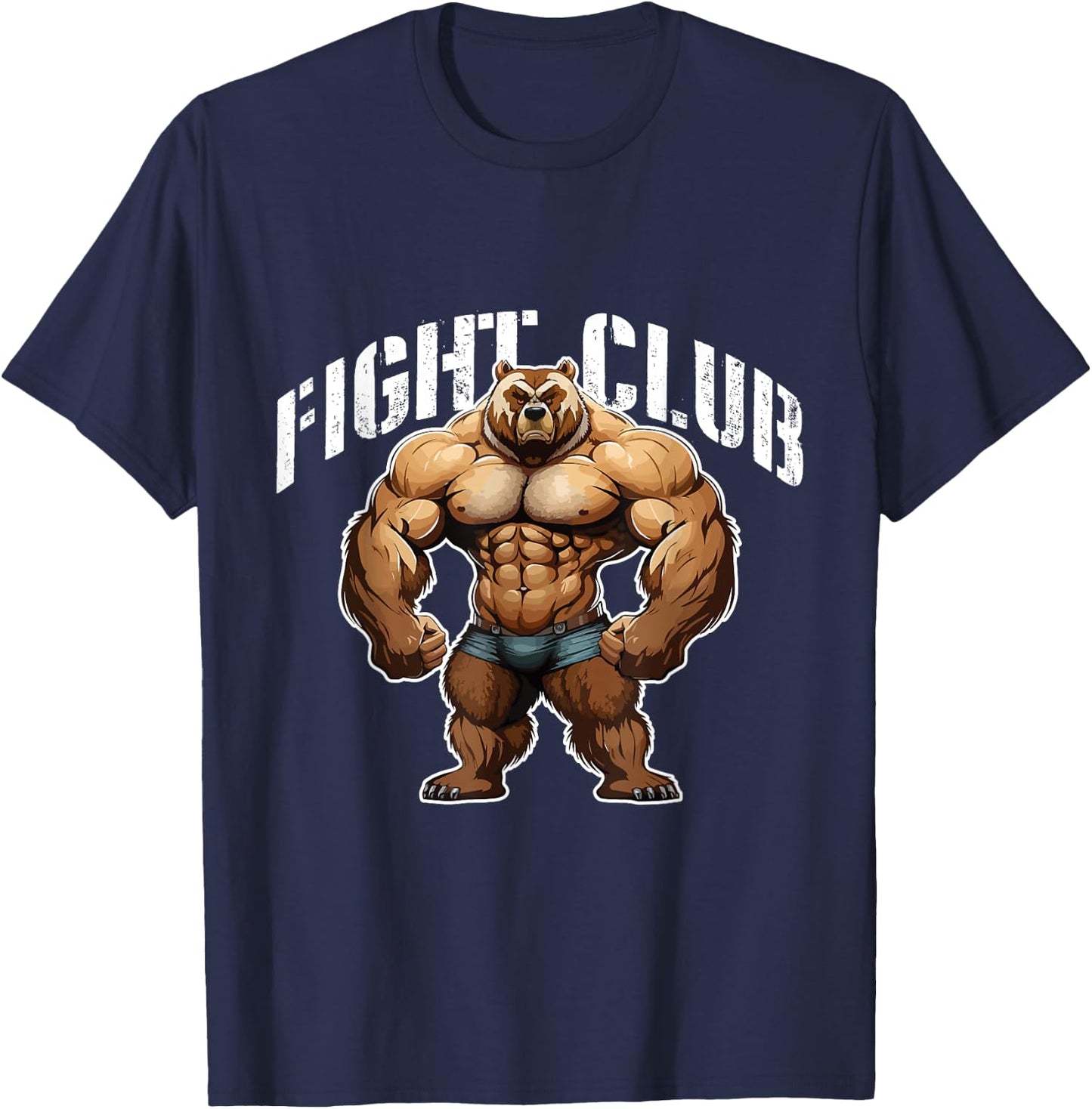 Bear Beast Muscles | Boxing Workout Gym MMA Fight Club T-Shirt - T-Shirt | Navy