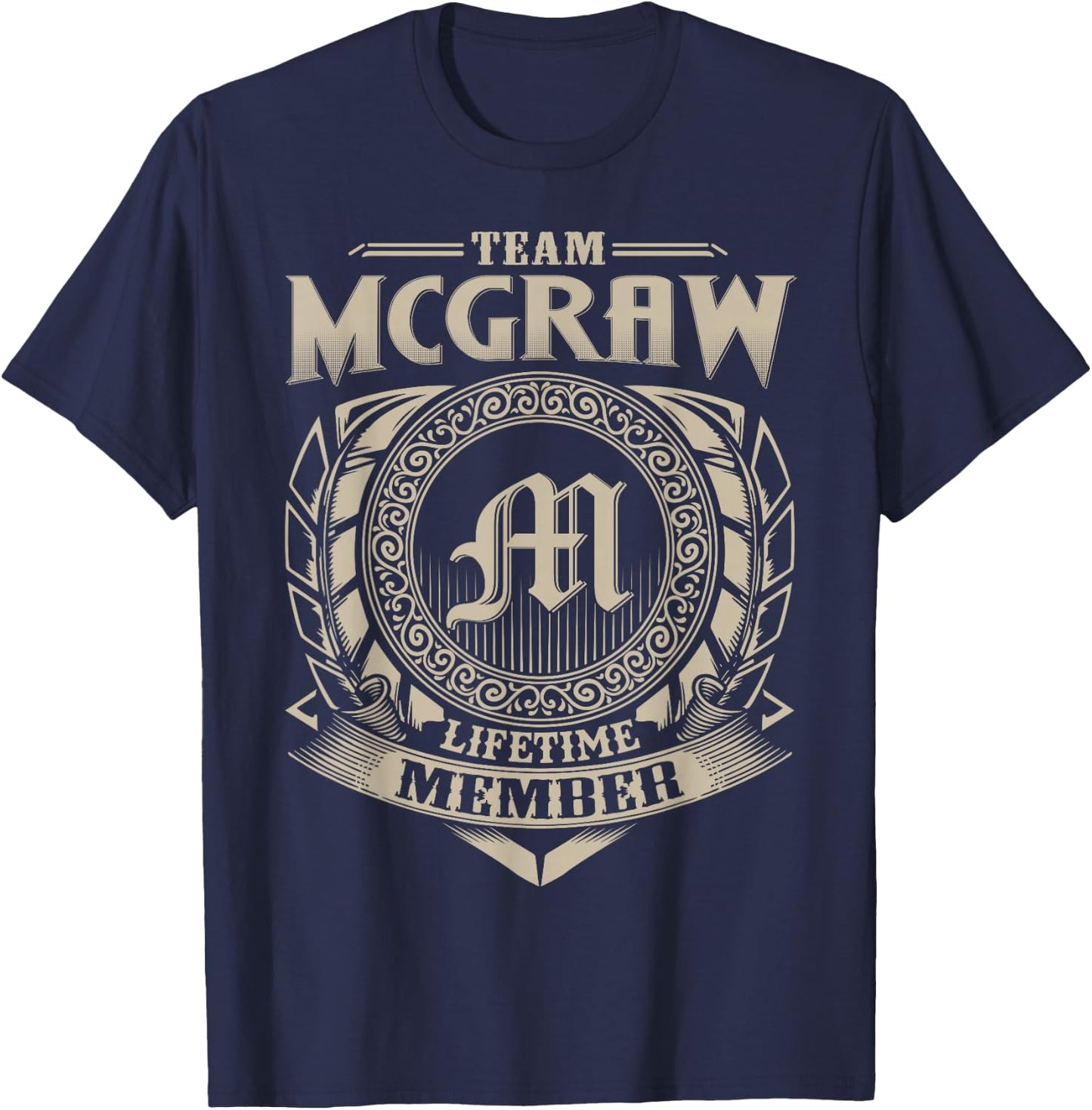 Team McGraw Lifetime Member Surname McGraw Family Vintage T-Shirt - T-Shirt | Navy