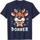 Santa’s Reindeer Donner Xmas Group Costume T-Shirt - T-Shirt | Navy