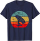 Foil Vintage Retro Foiler Electric Hydrofoil Surfboard T-Shirt - T-Shirt | Navy