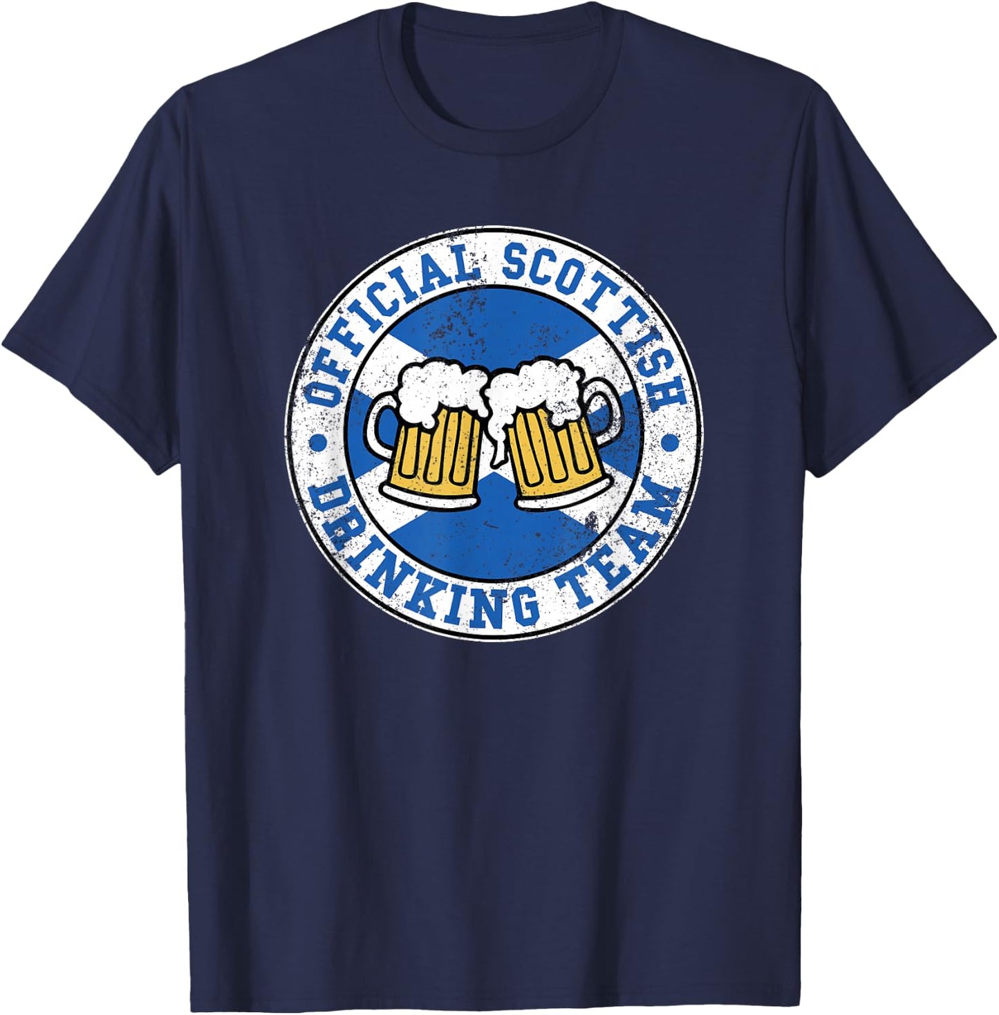 Official Scottish Drinking Team Funny Scotland Drinking Team T-Shirt - T-Shirt | Navy