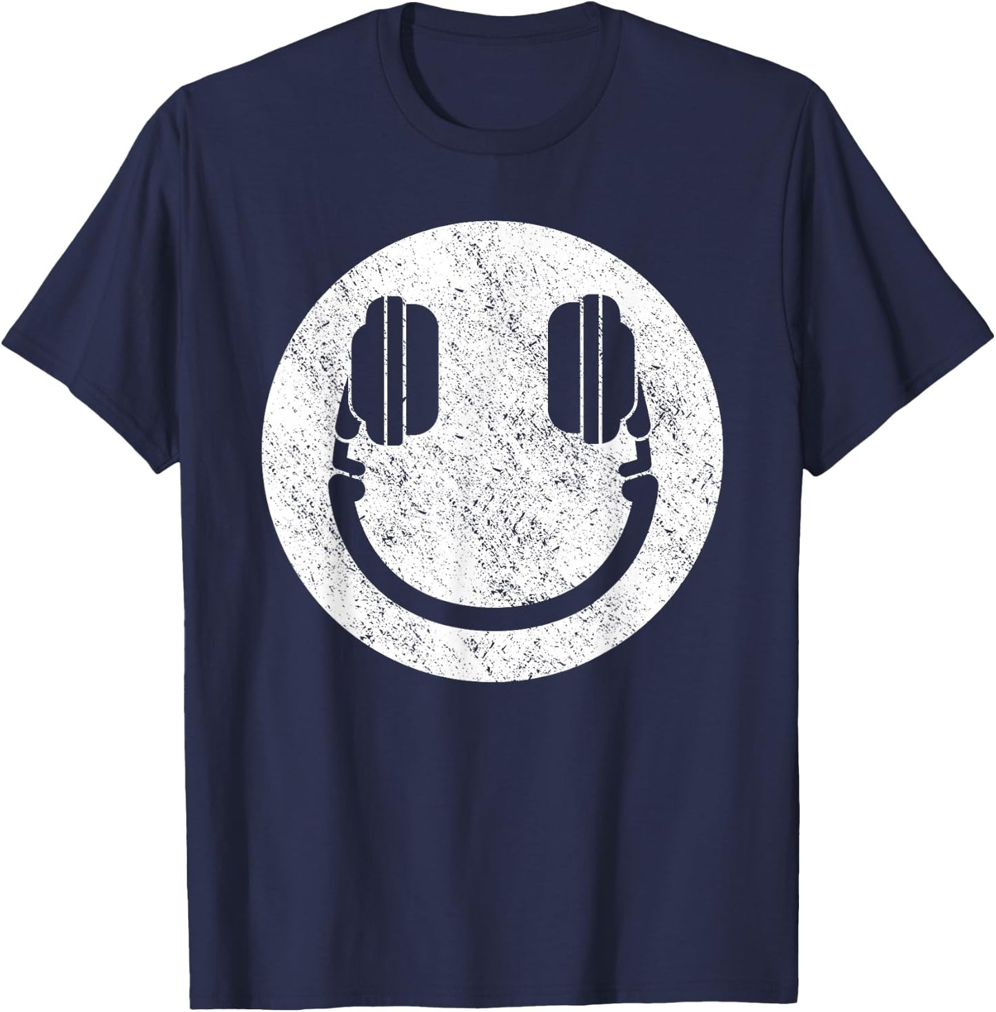 DJ Disc Jockey Smile T-Shirt - T-Shirt | Navy