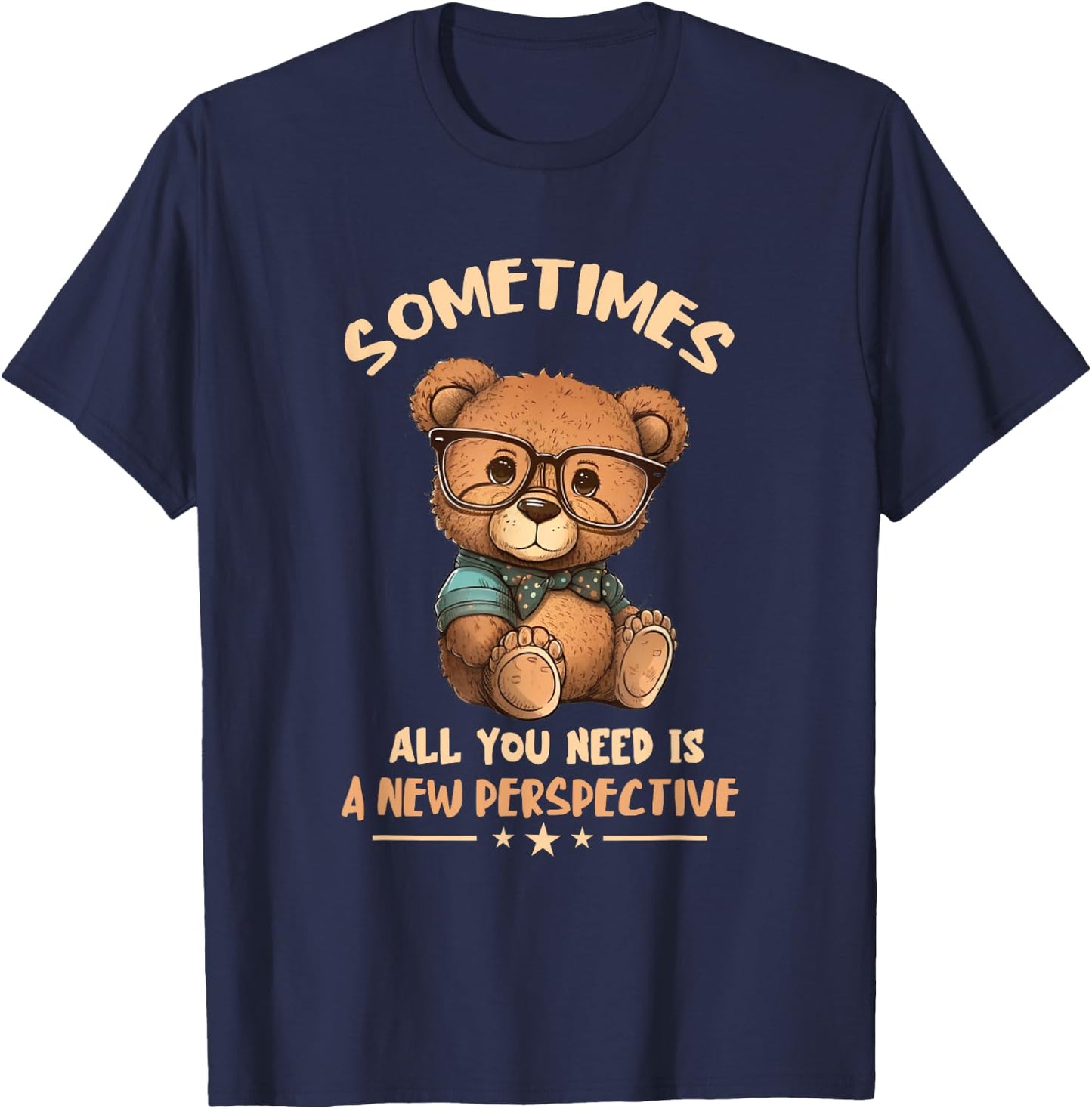 Optician Bear New Perspective Eye Doctor Ophthalmology T-Shirt - T-Shirt | Navy