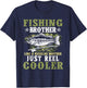 Fishing Shirt Boys Fisherman Funny Bass Fishing Brother T-Shirt - T-Shirt | Navy