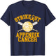American Flag Strikeout Appendix Cancer Ribbon Baseball T-Shirt - T-Shirt | Navy
