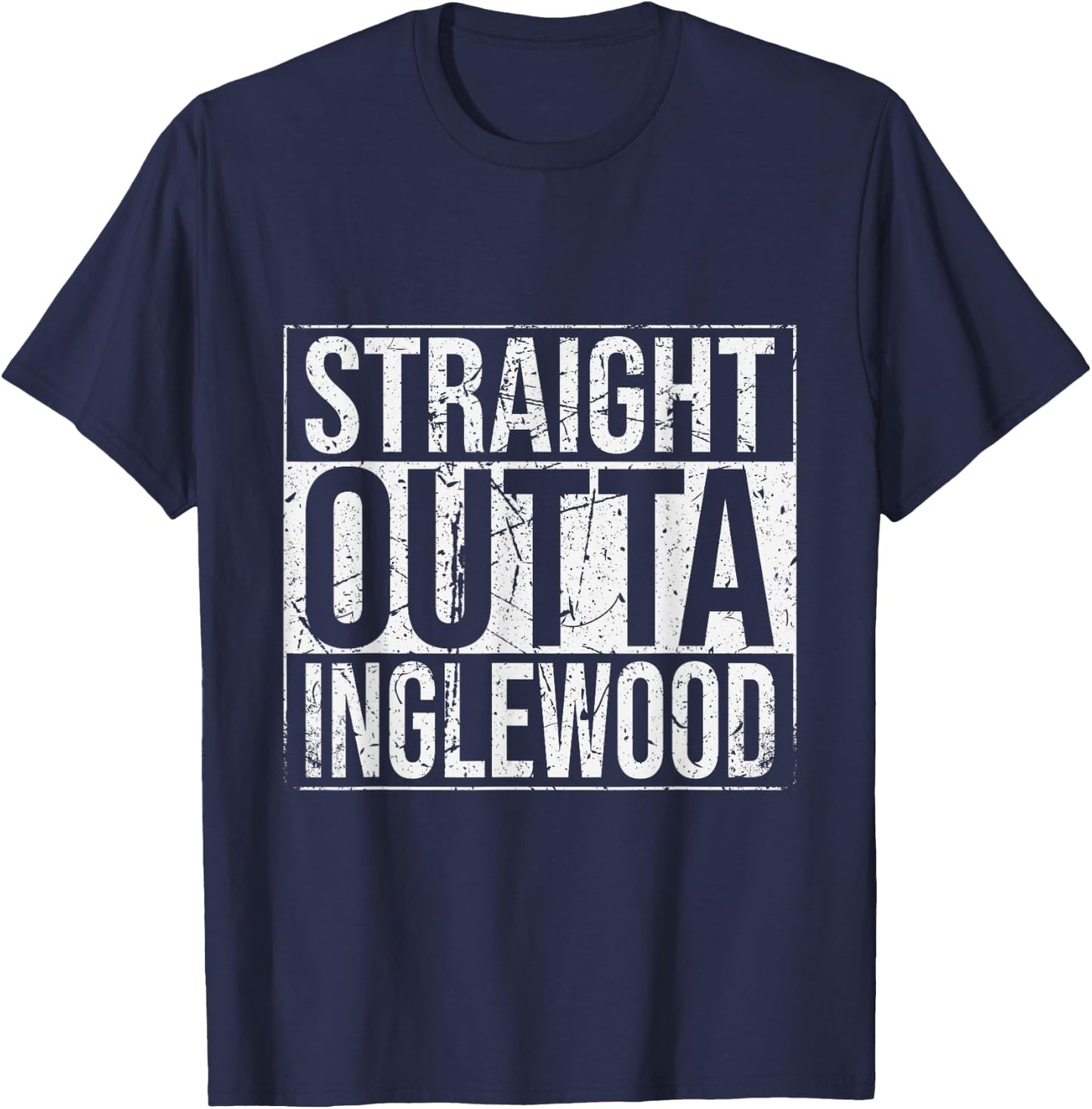 Straight Outta Inglewood Vintage T-Shirt - T-Shirt | Navy