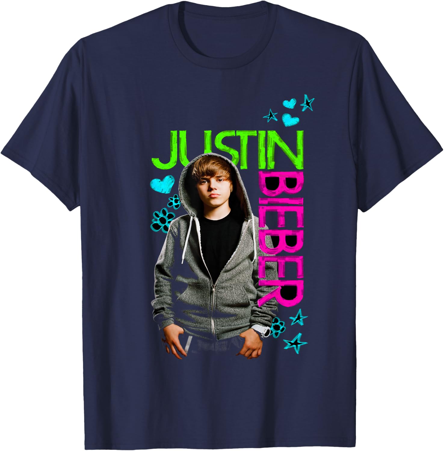 Official Justin Bieber Black T-Shirt - T-Shirt | Navy