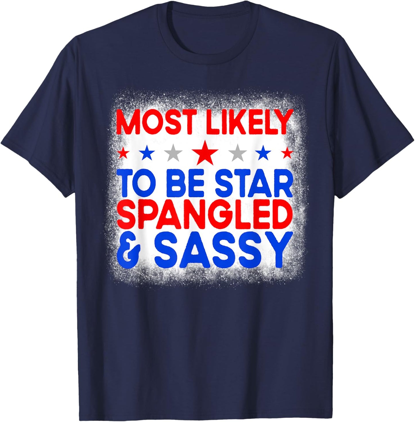 Most Likely To Be Star Spangled And Sassy Family 4th Of July Kids Men T-Shirt - T-Shirt | Navy