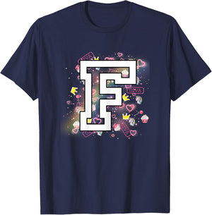 Kids Letter F Clothing For a Girl Who's Name Starts With F T-Shirt - T-Shirt | Navy