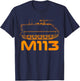 M113 Armored Personnel Carrier USA America American Military T-Shirt - T-Shirt | Navy