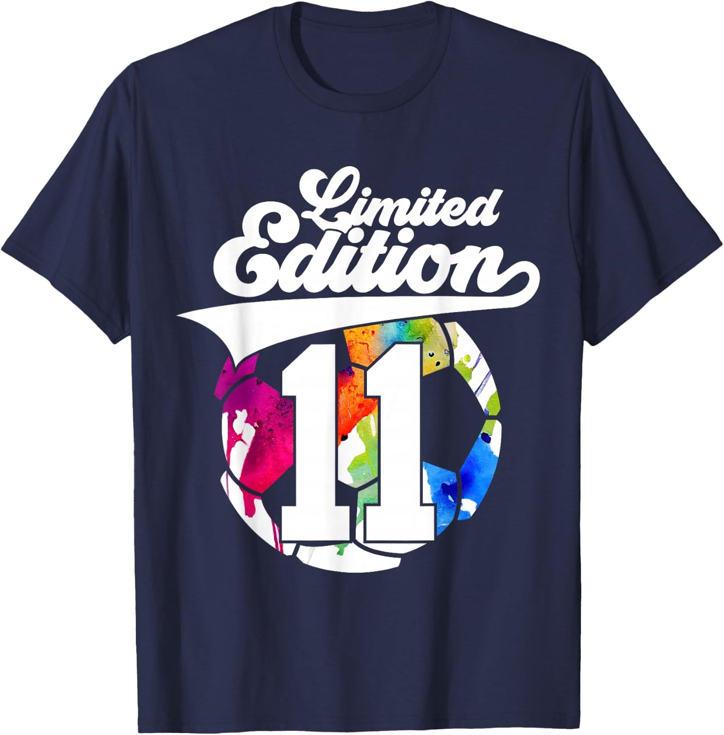 Limited Edition 11 Years Soccer 11th Birthday T-Shirt - T-Shirt | Navy