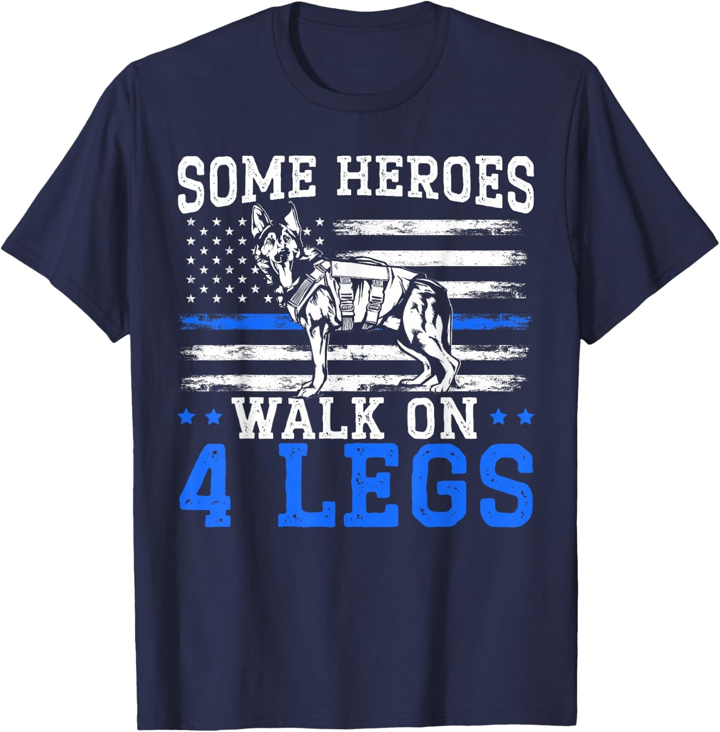 K9 Handler Police Dog Law Enforcement Police K9 Unit T-Shirt - T-Shirt | Navy
