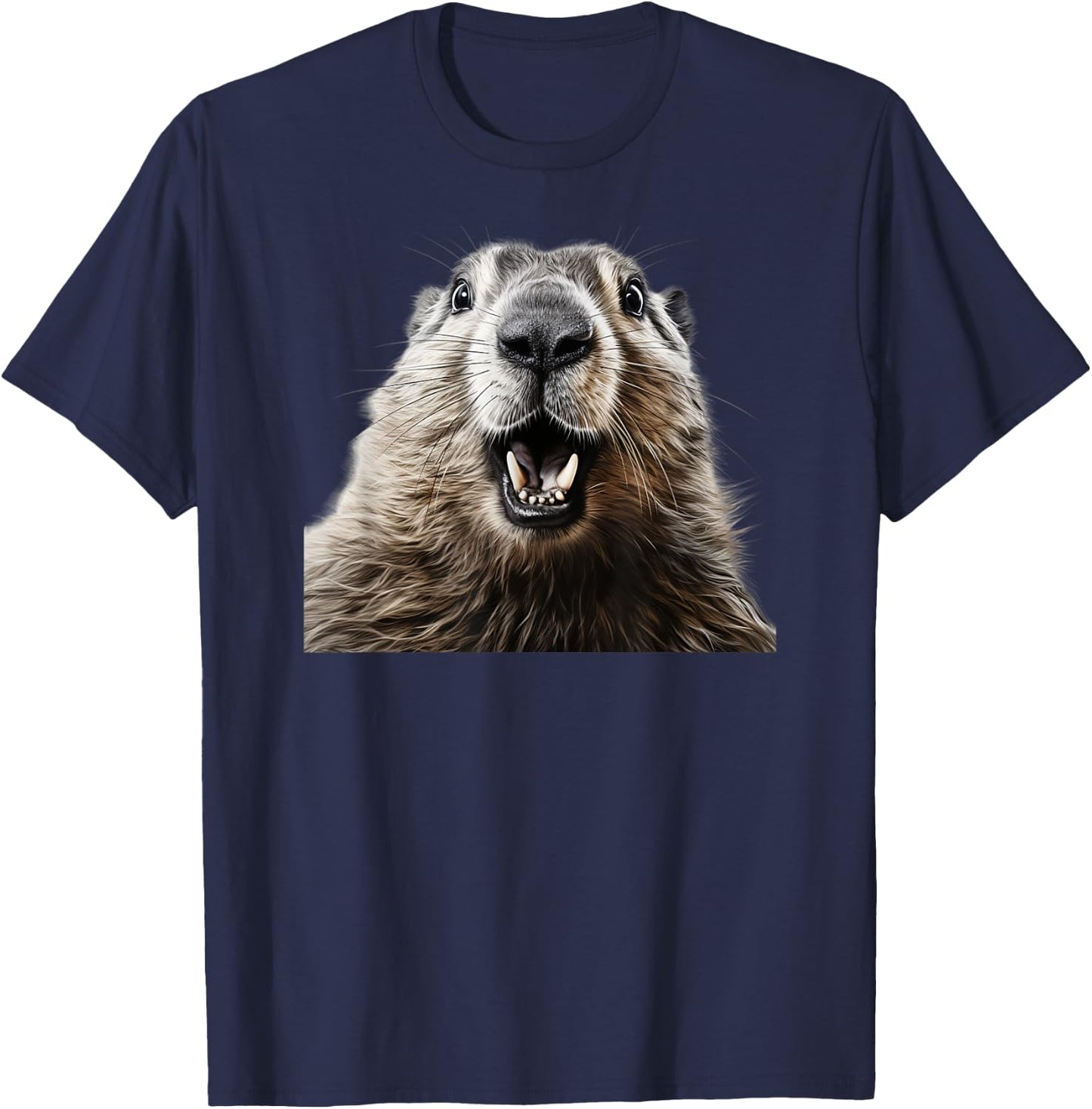 Funny Marmot T-Shirt - T-Shirt | Navy