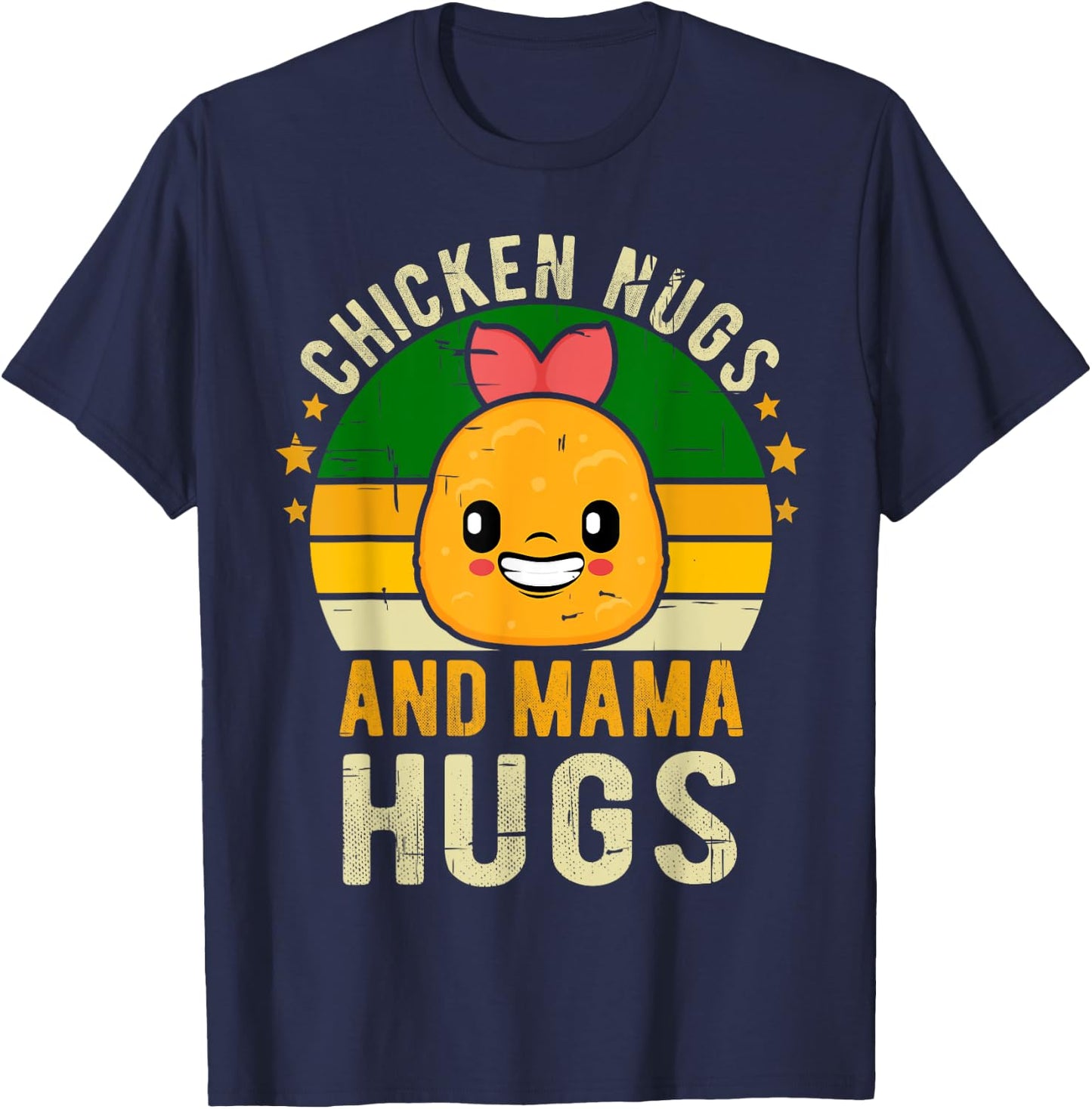 Chicken Nugs and Mama Hugs Toddler for Chicken Nugget Lover T-Shirt - T-Shirt | Navy