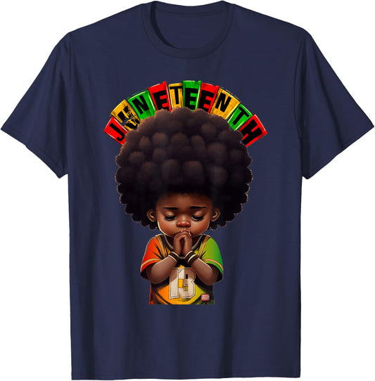 Kids Juneteenth Prince 1865 Black History Month Toddler Boy T-Shirt - T-Shirt | Navy