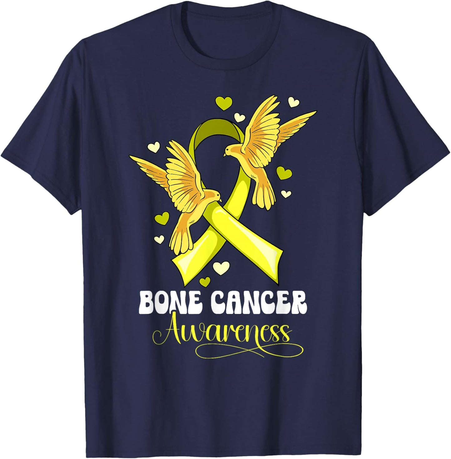 Bone Cancer Awareness T-Shirt - T-Shirt | Navy