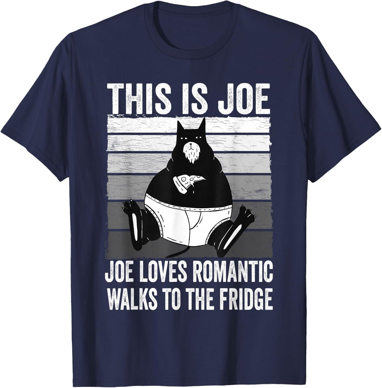 This Is Joe Fat Vintage Cat T-Shirt - T-Shirt | Navy