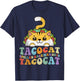 Tacocat Spelled Backwards is Tacocat, Funny Taco Cat Retro Men Women Girls Kids T-Shirt - T-Shirt | Navy