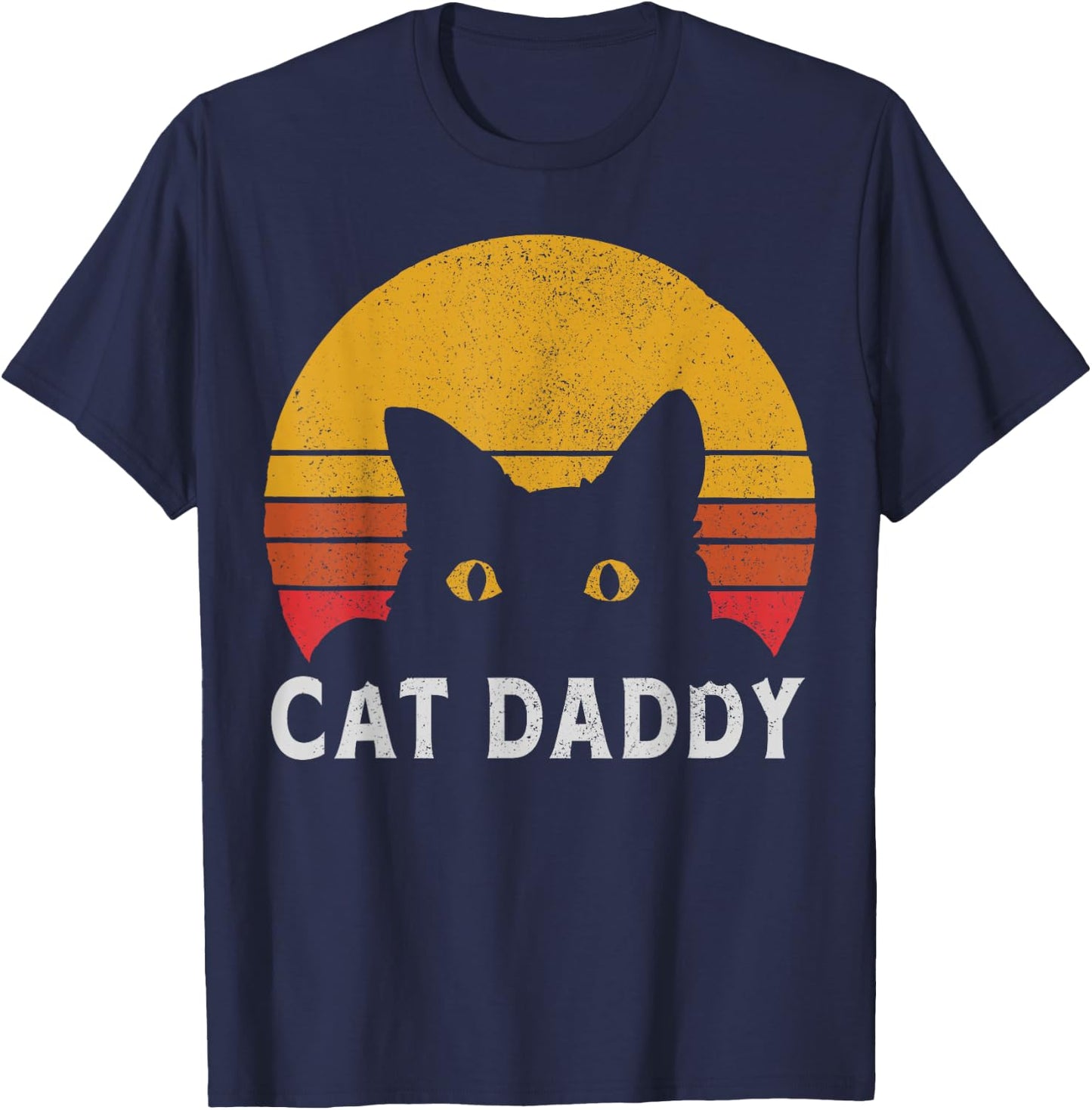 Cat Daddy Retro T-Shirt - T-Shirt | Navy