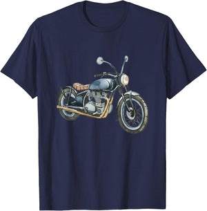 Vincent Rapide Vintage Motorcycle Bike Design T-Shirt - T-Shirt | Navy