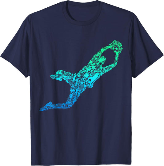 Soccer Goalie Goalkeeper Boys Kids Youth Men T-Shirt - T-Shirt | Navy