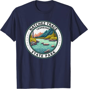 Natchez Trace State Park Tennessee Badge Vintage T-Shirt - T-Shirt | Navy