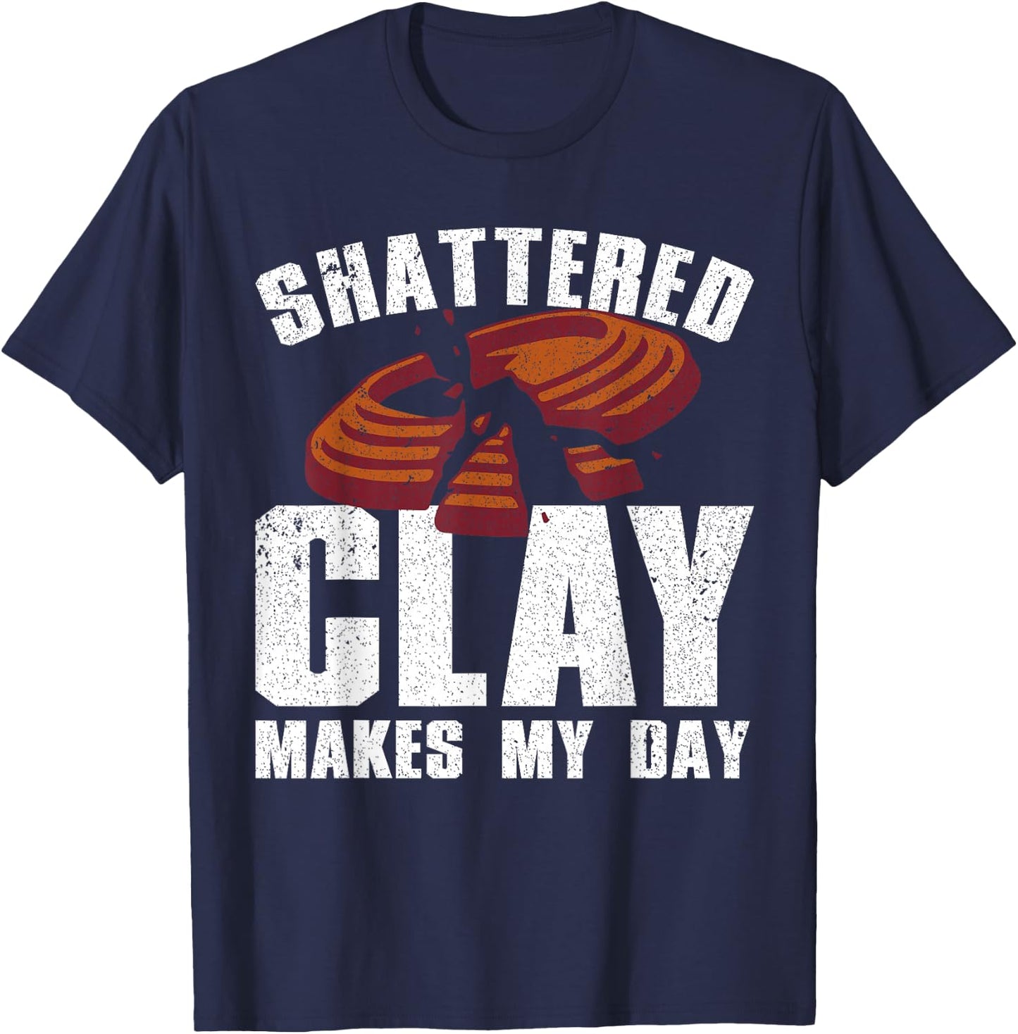 Cool Trap Shooting Art Women Clay Skeet Trap Shooter T-Shirt - T-Shirt | Navy