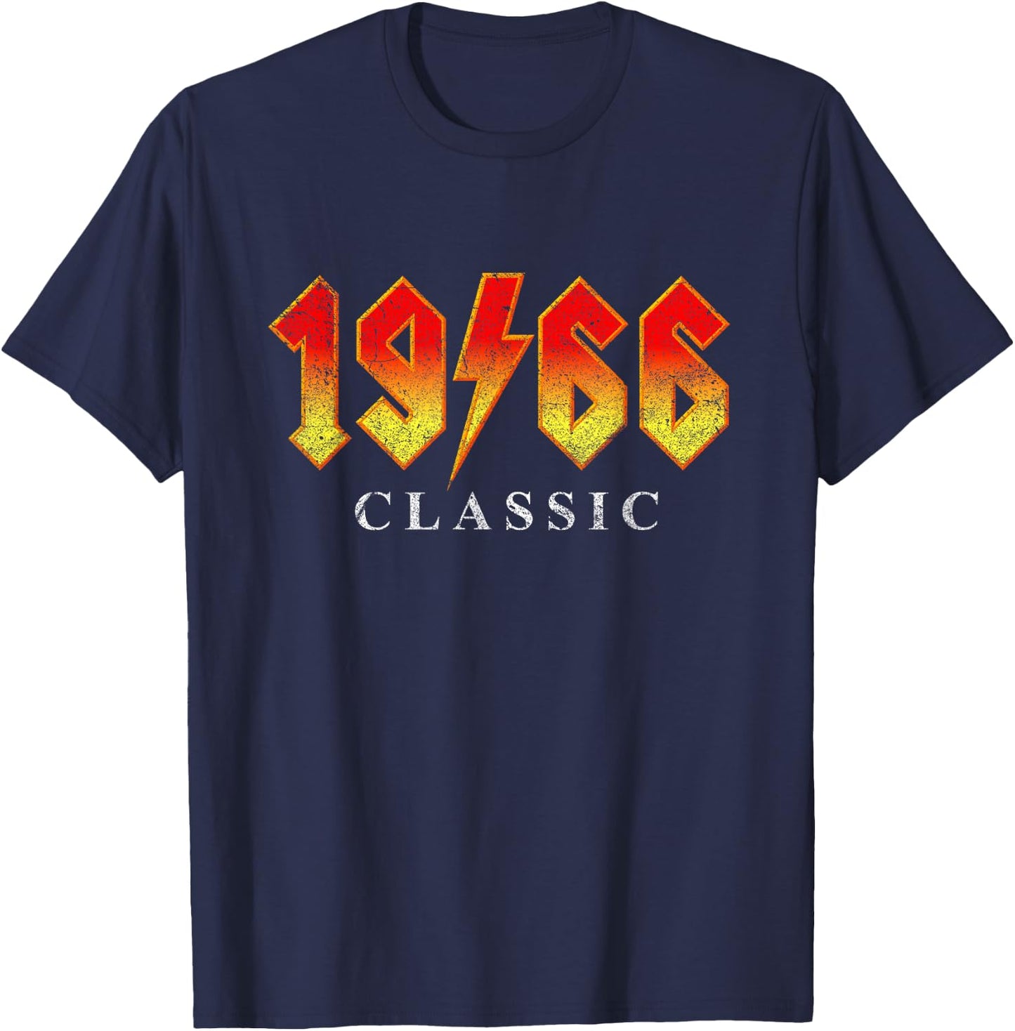 1966 Classic Vintage Rock Band Concert style Birthday T-Shirt - T-Shirt | Navy