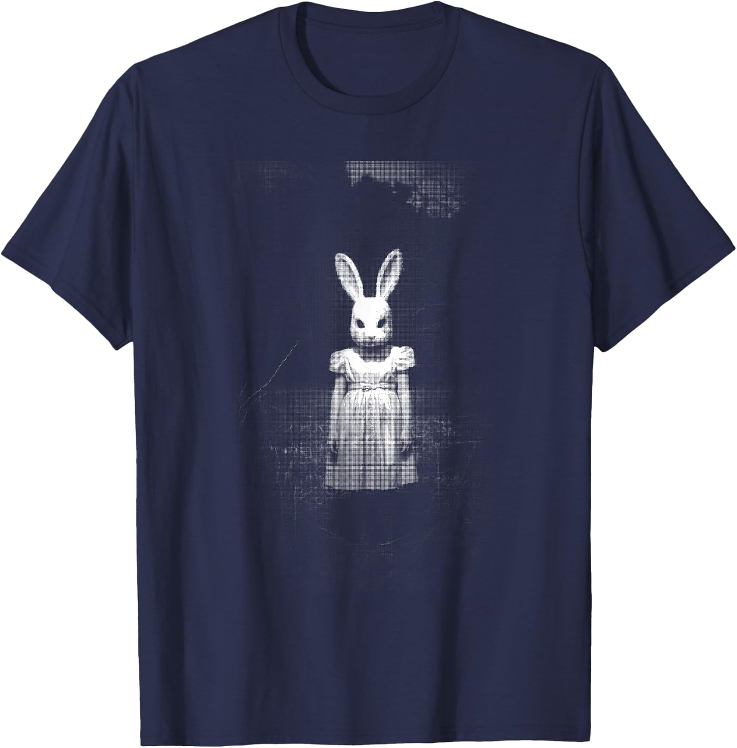 Horror Bunny Rabbit | Dark Creepy Unholy Gothic Halloween T-Shirt - T-Shirt | Navy