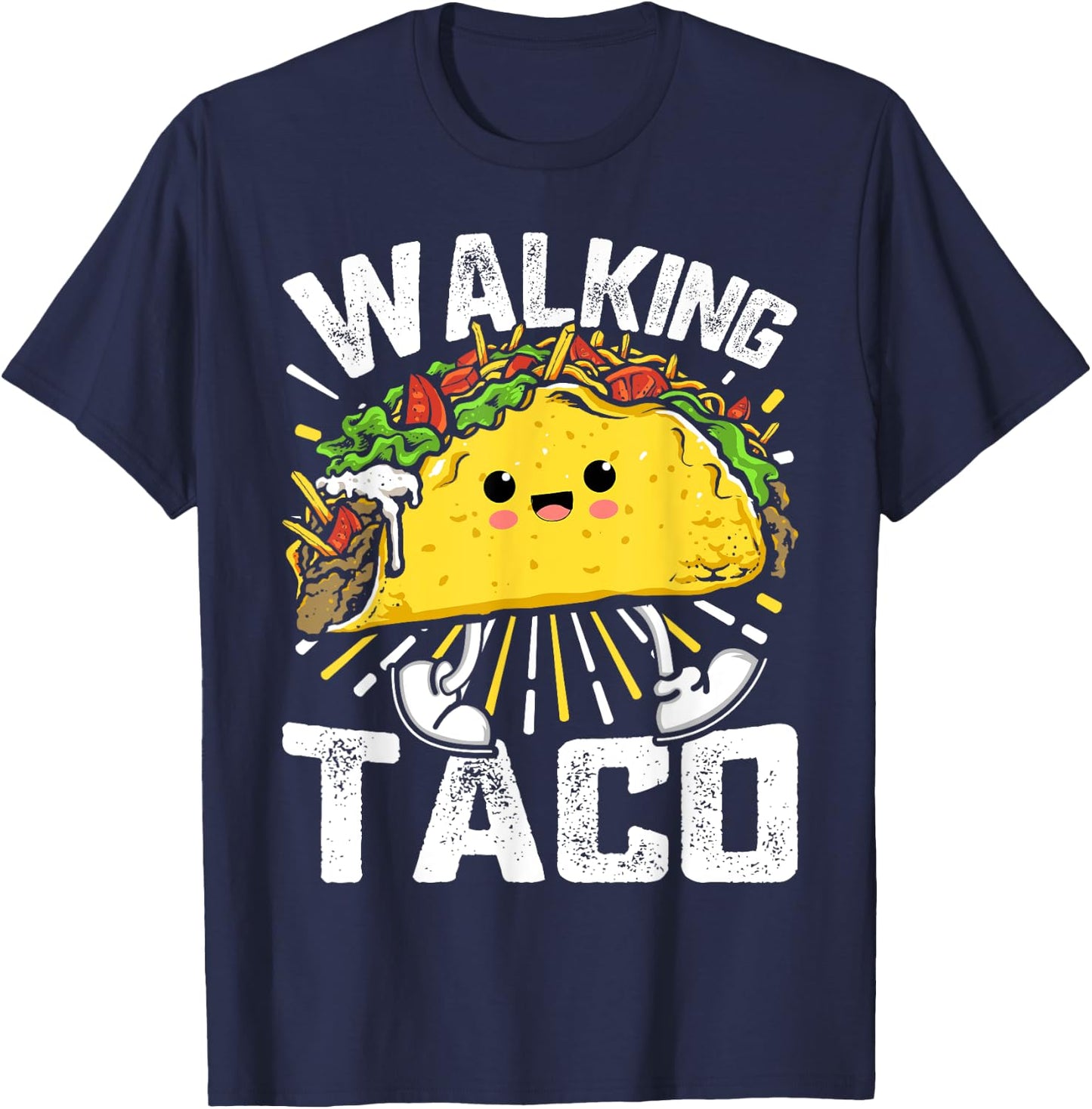 Walking Taco, Funny Tacos Lovers Costume Tacos T-Shirt - T-Shirt | Navy