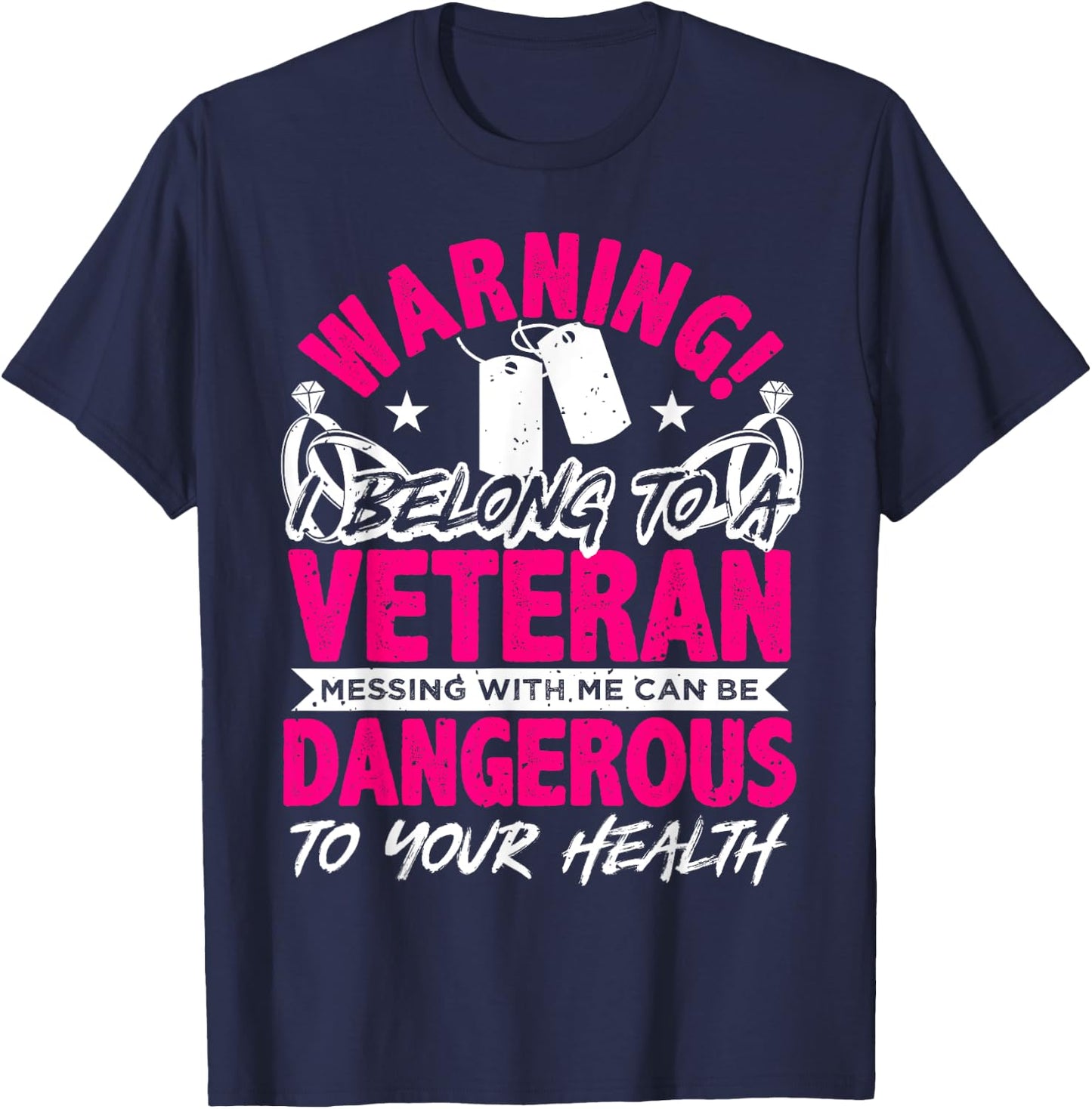 Veteran Wife, Husband Soldier & Saying For Military Women T-Shirt - T-Shirt | Navy