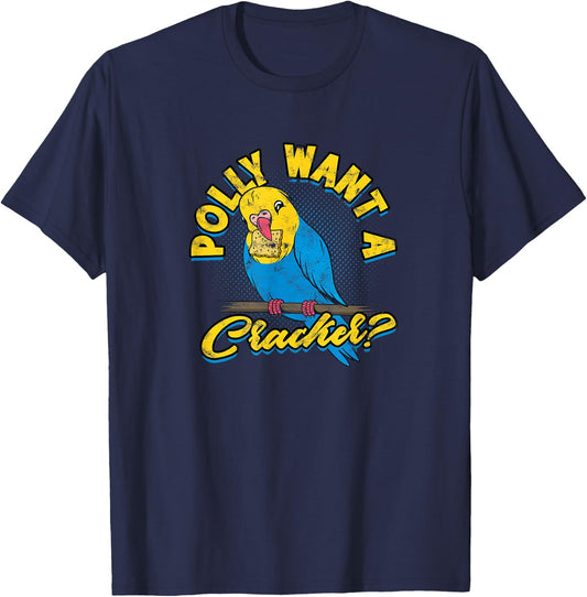 Polly want a cracker? - Parrots T-Shirt - T-Shirt | Navy
