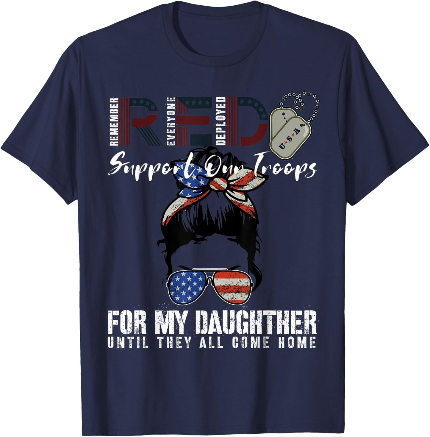 Red Friday Military For My Daughter Remember Everyone Deploy T-Shirt - T-Shirt | Navy
