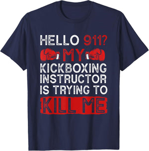 Funny kickboxing Kickboxer kickbox T-Shirt - T-Shirt | Navy