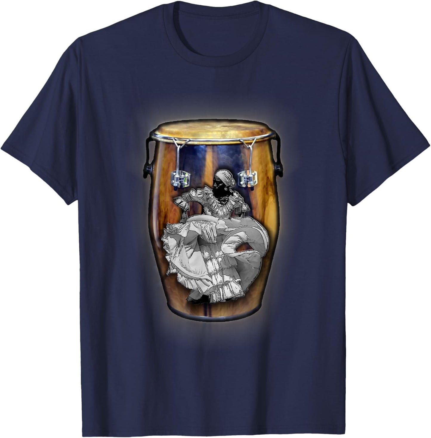 Bomba de Puerto Rico Boricua Dance T-Shirt - T-Shirt | Navy