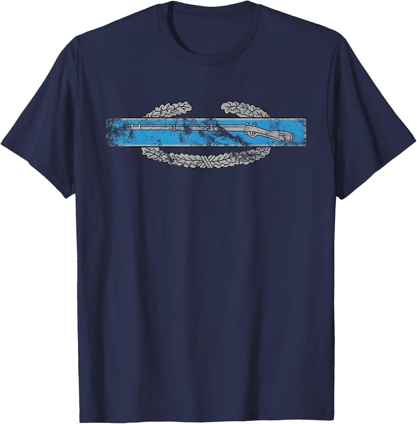 US Army CIB - Combat Infantryman Badge - 11 Bravo - 11B T-Shirt - T-Shirt | Navy