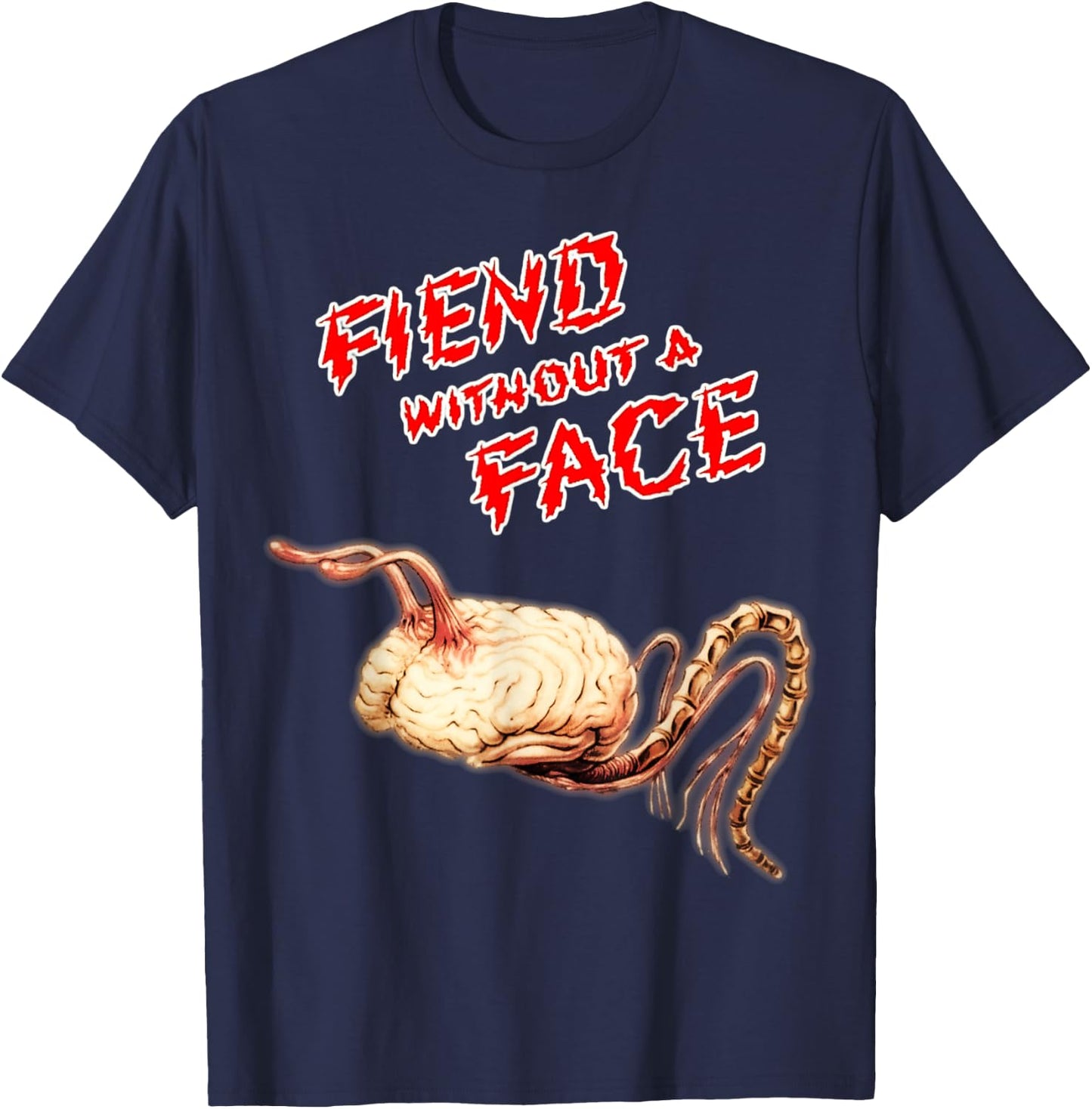 Vintage Horror Monster Fiend Without a Face T-Shirt - T-Shirt | Navy