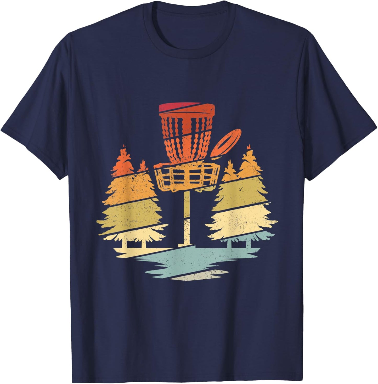 Disc Golf Vintage Disc Golf Sport Frisbee Fans Gift Golfer T-Shirt - T-Shirt | Navy