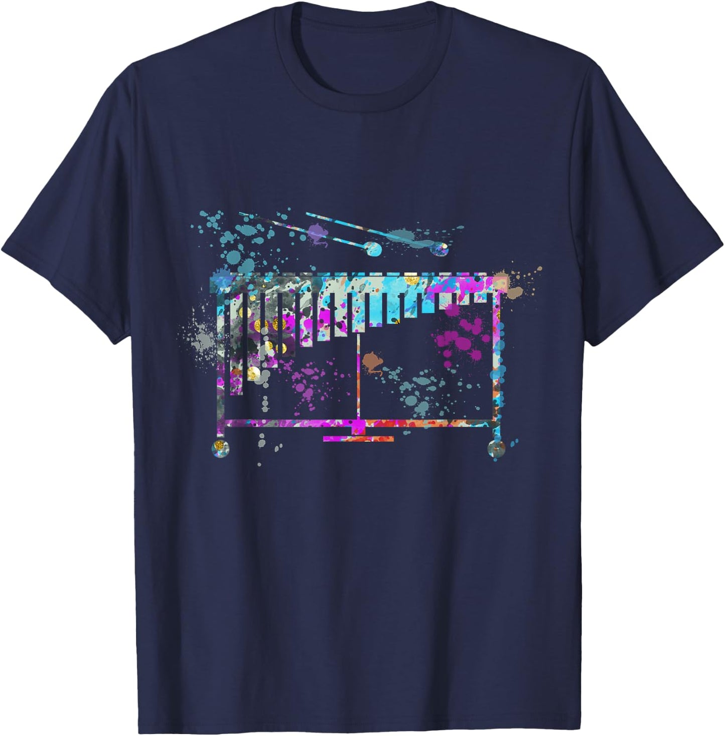 Vibraphone Instrument Silhouette Vibraphones T-Shirt - T-Shirt | Navy