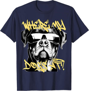 West coast rappers HIP HOP old school fashion Rottweiler T-Shirt - T-Shirt | Navy